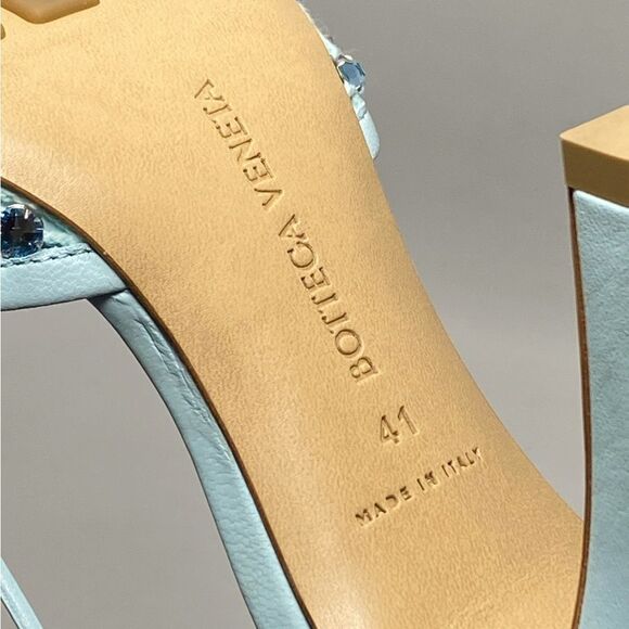 Bottega Veneta Stretch Embellished Ankle Strap High Heel Pumps size 41 - Picture 16 of 16